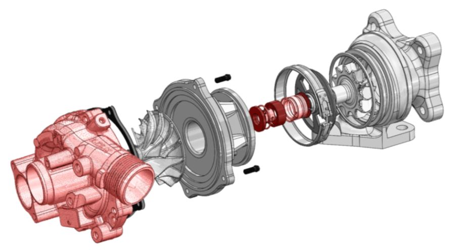 Reverse engineered mechanical component converted to parametric CAD model